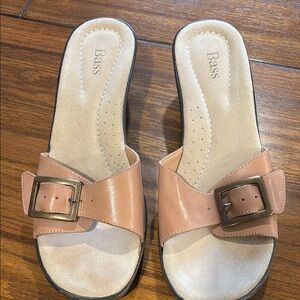 Bass Mulberry Women's Tan Leather Slide Sandals